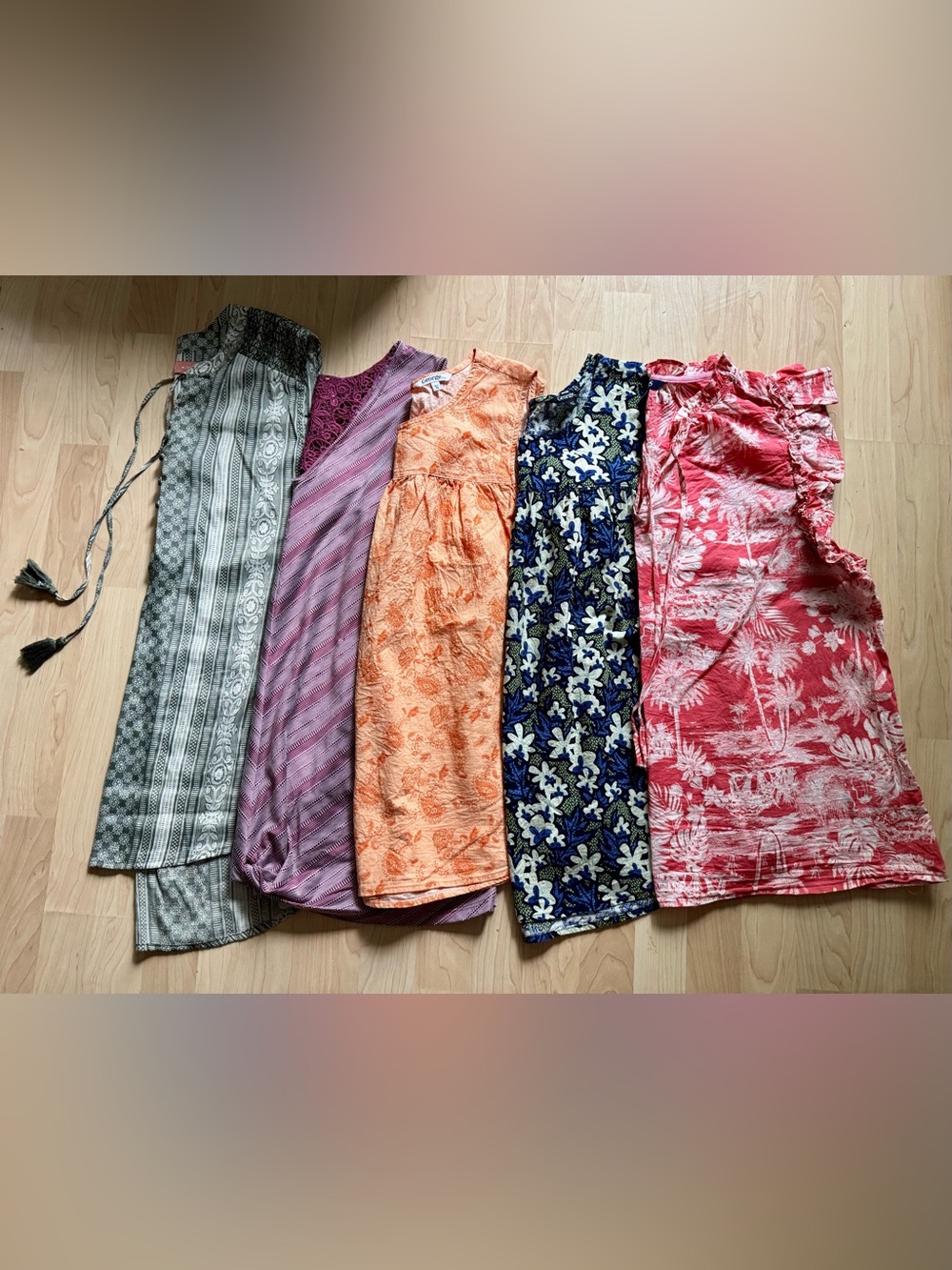 Set of 5 Women’s Casual Dressy Tank Tops.